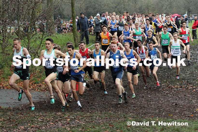 Senior and under-23 men, 2019 European Cross Country Trials and British Cross Challenge, Sefton Park, Liverpool.  Photo: David T. Hewitson/Sports for All Pics